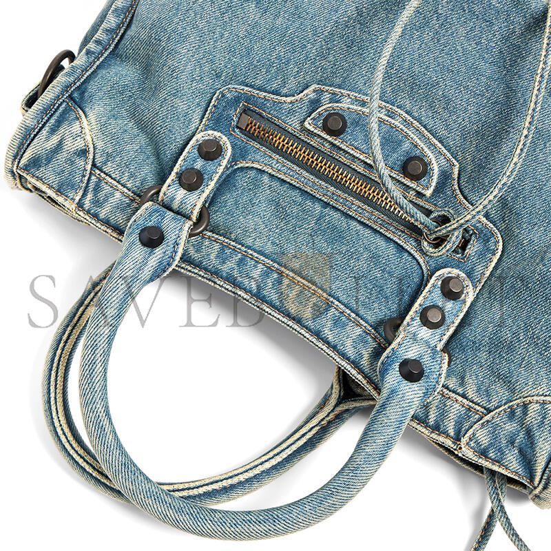 BALENCIAGA WOMEN'S LE CITY BAG SMALL IN BLUE 8114422AB1S4727 (30*19*9.6cm)